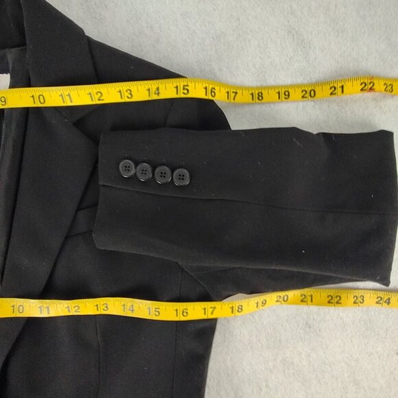 New York & Company Women’s Black One-Button Faux Pockets Blazer Jacket Size 4 - Picture 9 of 13